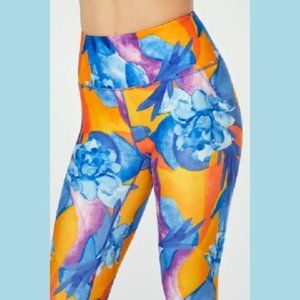 New MARIKA High Waisted Leggings In Summer Watercolor Abstract Print Small S
